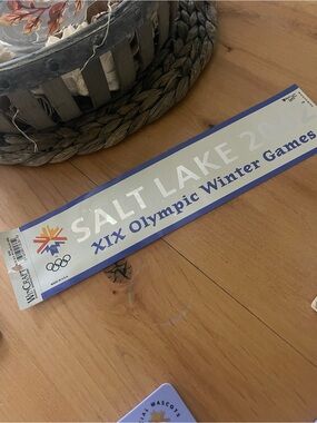 Active USA Salt Lake XIX Olympic Winter Games Banner – Blue/White decal.